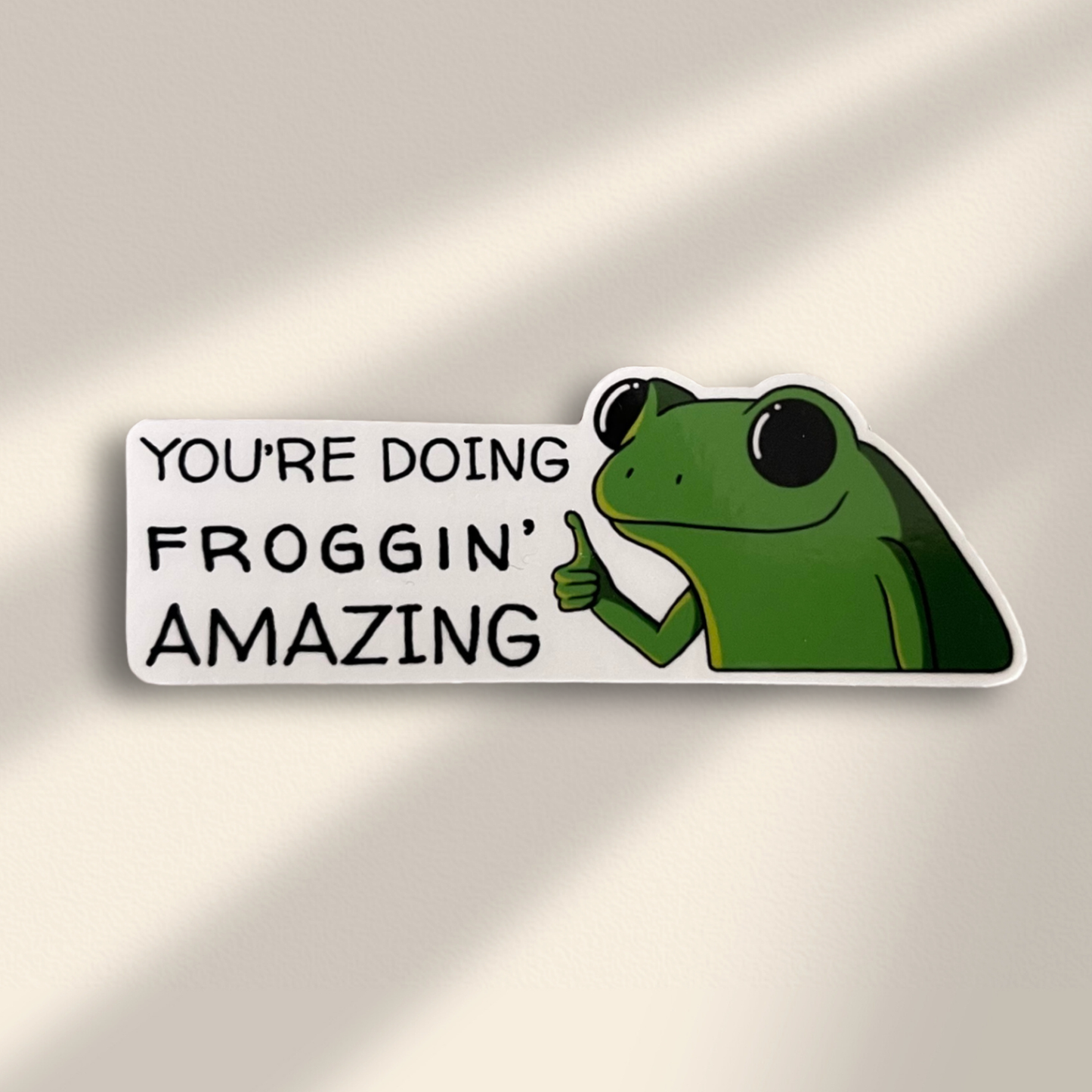 Froggin' amazing (aflang) - Klistermærke